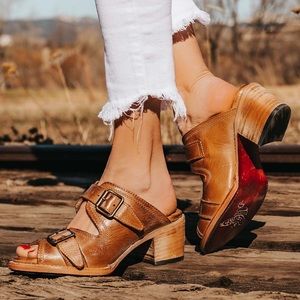 Beautiful Freebird by Steven leather sandal heels!